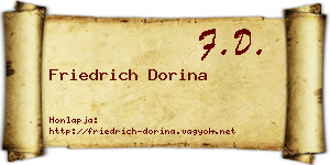 Friedrich Dorina névjegykártya