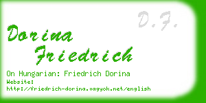 dorina friedrich business card